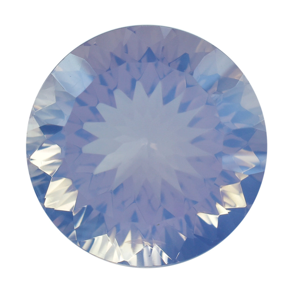 LAVENDER MOON QUARTZ CONCAVE CUT ROUND 15MM 10.55 Cts.
