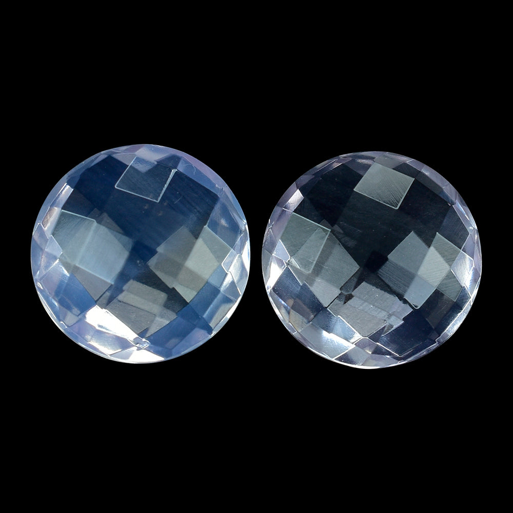 LAVENDER MOON QUARTZ BRIOLETTE ROUND 12MM 5.58 Cts.