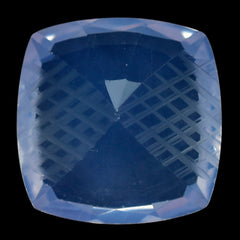 LAVENDER MOON QUARTZ CUSHION STEP CUT WITH CARVED SIDES 12MM 6.46 Cts.
