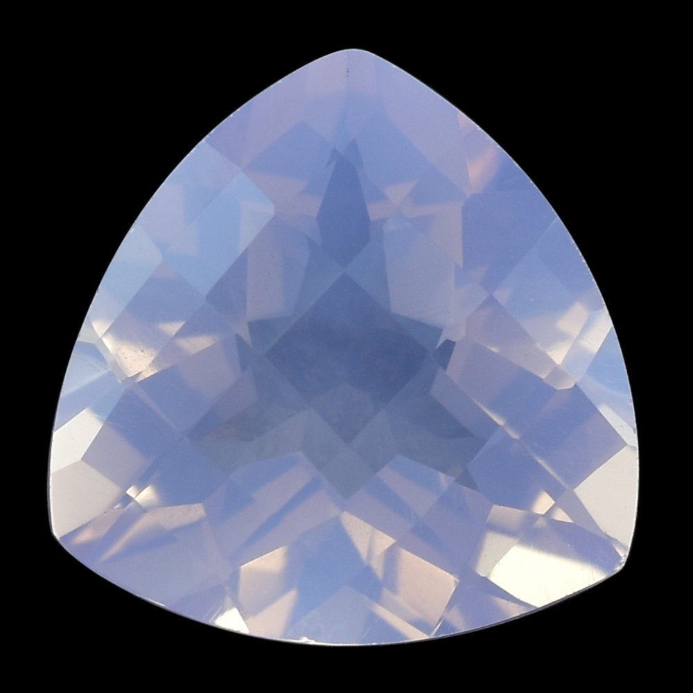 LAVENDER MOON QUARTZ CHECKER CUT TRILLION 14MM 7.43 Cts.