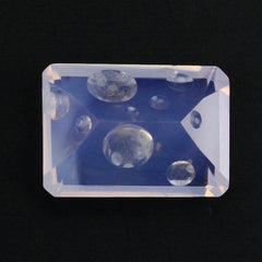 LAVENDER MOON QUARTZ SUPPER BUBBLE OCTAGON 14X10MM 5.70 Cts.