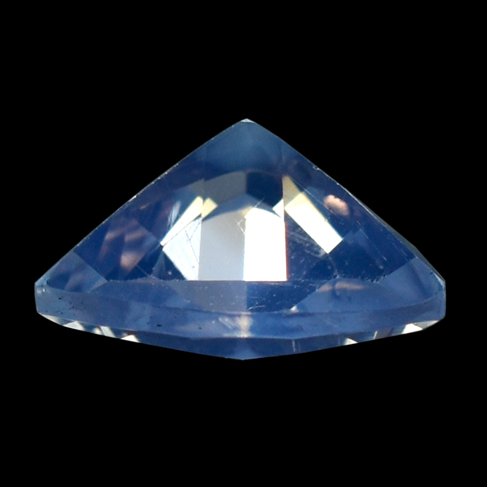 LAVENDER MOON QUARTZ TRIANGLE TOP DIAMOND CUT BACK TRILLION 12MM 4.18 Cts.