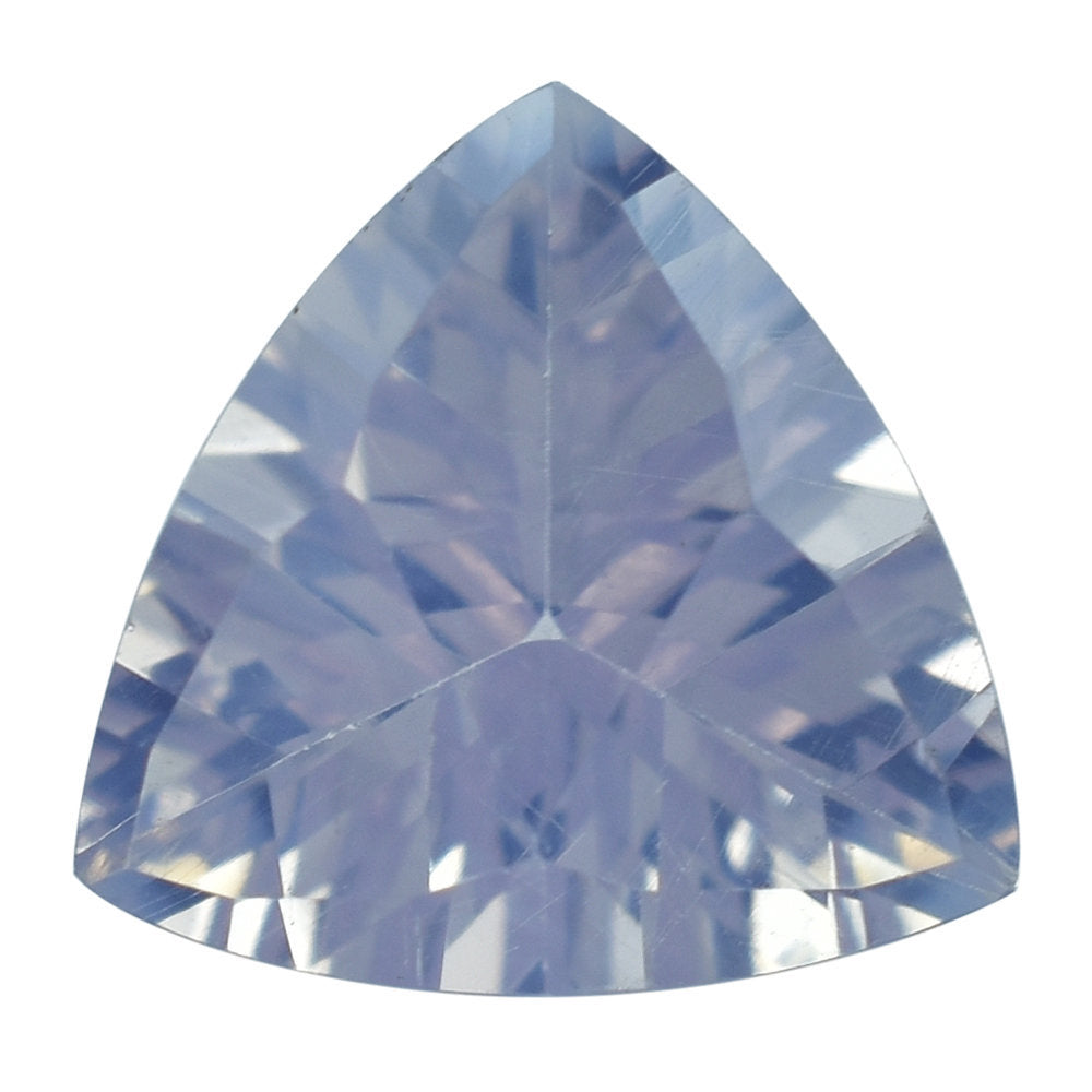 LAVENDER MOON QUARTZ TRIANGLE TOP DIAMOND CUT BACK TRILLION 12MM 4.18 Cts.