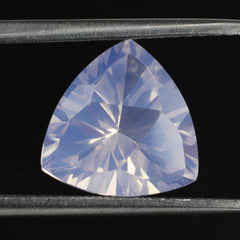 LAVENDER MOON QUARTZ TRIANGLE TOP DIAMOND CUT BACK TRILLION 10MM 2.94 Cts.