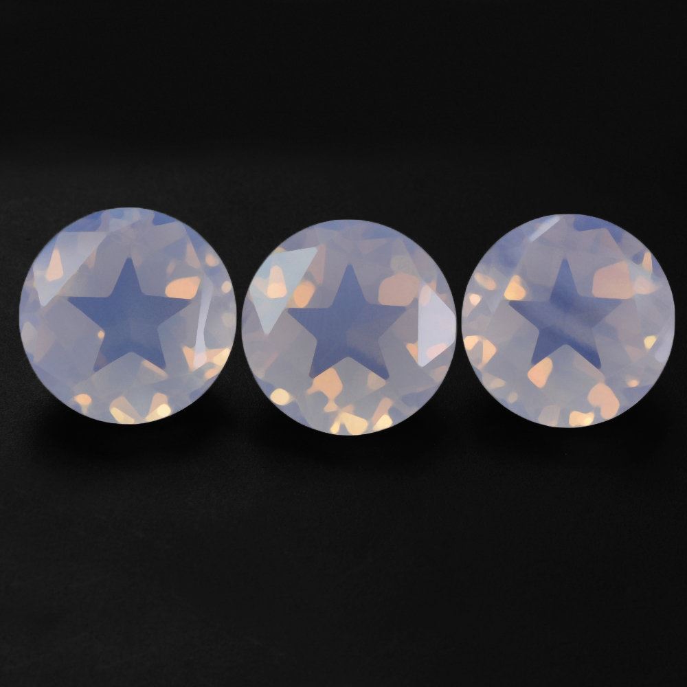 LAVENDER MOON QUARTZ PENTAGON ROUND WITH STAR CUT BACK 15MM 11.62 Cts.