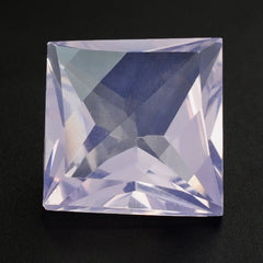 LAVENDER MOON QUARTZ STEP ON TOP PRINCESS BACK SQUARE 10MM 4.54 Cts.