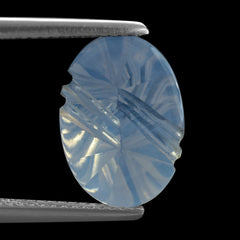 LEVANDOR MOON QUARTZ FLAT BUFFTOP LIGHTNING OVAL 14X10MM 4.70 Cts.