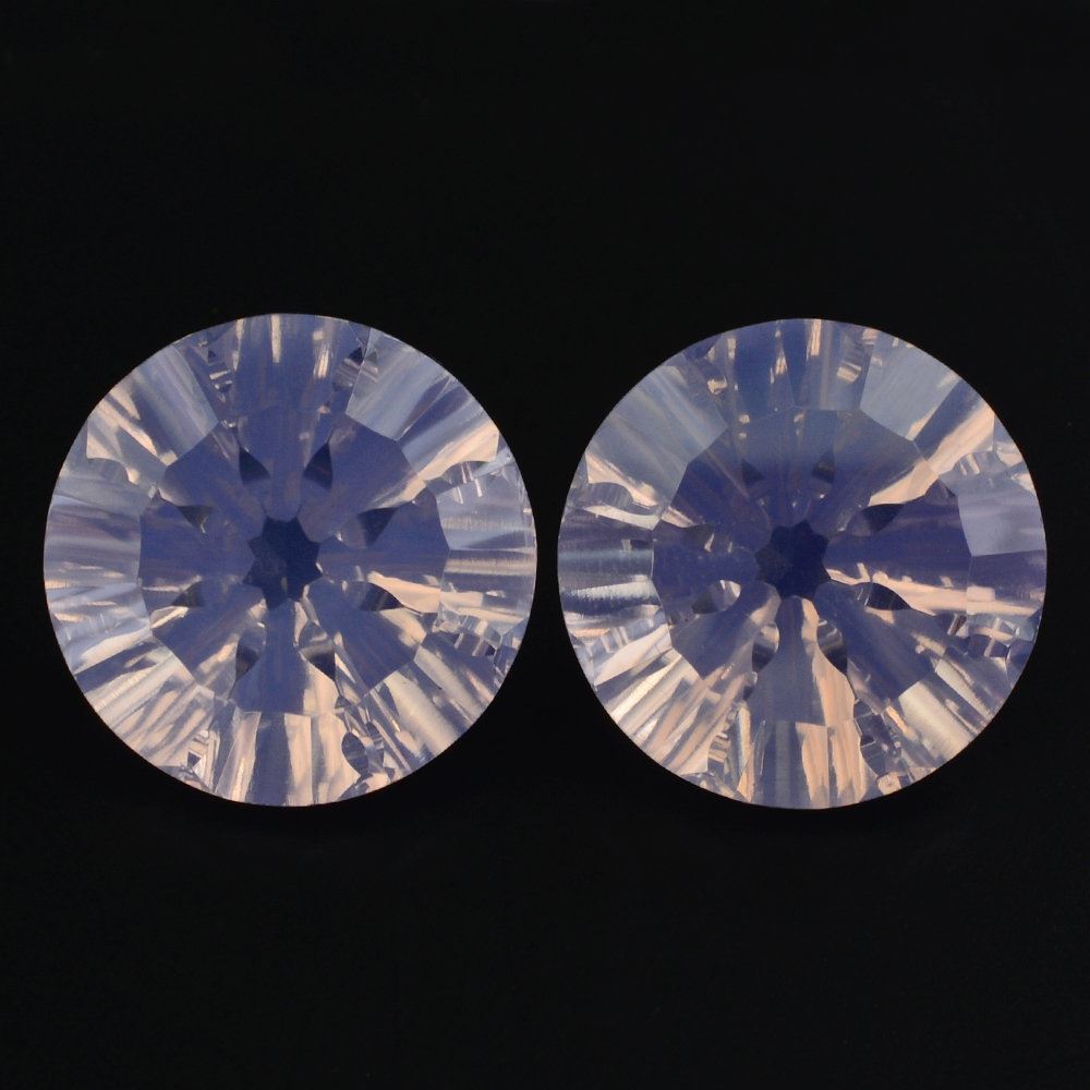 LAVENDER MOON QUARTZ CONACVE SPLENDOR CUT ROUND 16MM 12.57 Cts.