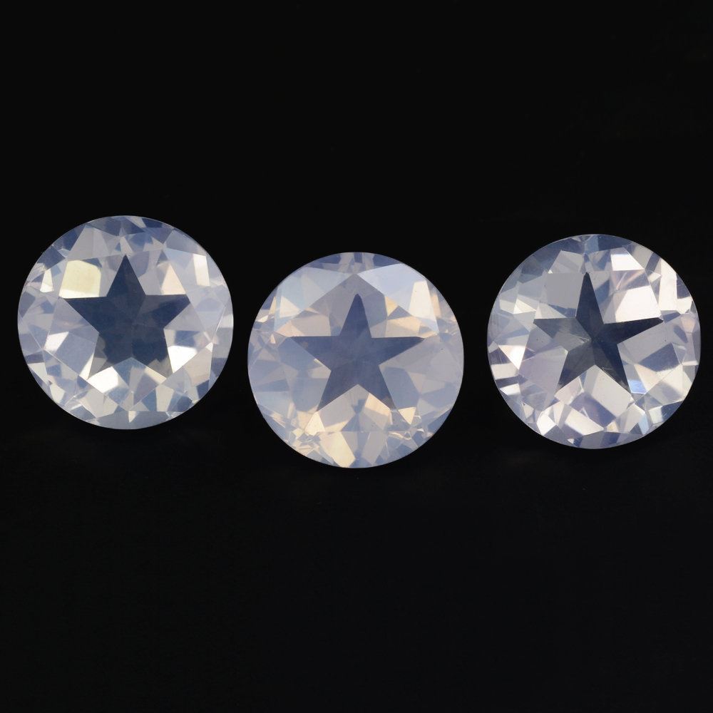 LAVENDER MOON QUARTZ PENTAGON ROUND WITH STAR CUT BACK 15MM 11.61 Cts.