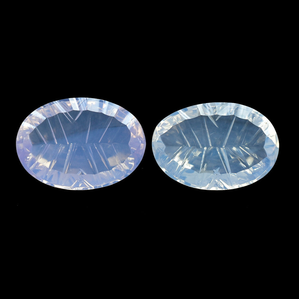 LAVENDER MOON QUARTZ CONCAVE MARQUISE TOP OVAL 14X10MM 4.83 Cts.