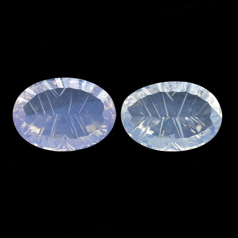 LAVENDER MOON QUARTZ CONCAVE MARQUISE TOP OVAL 14X10MM 4.83 Cts.