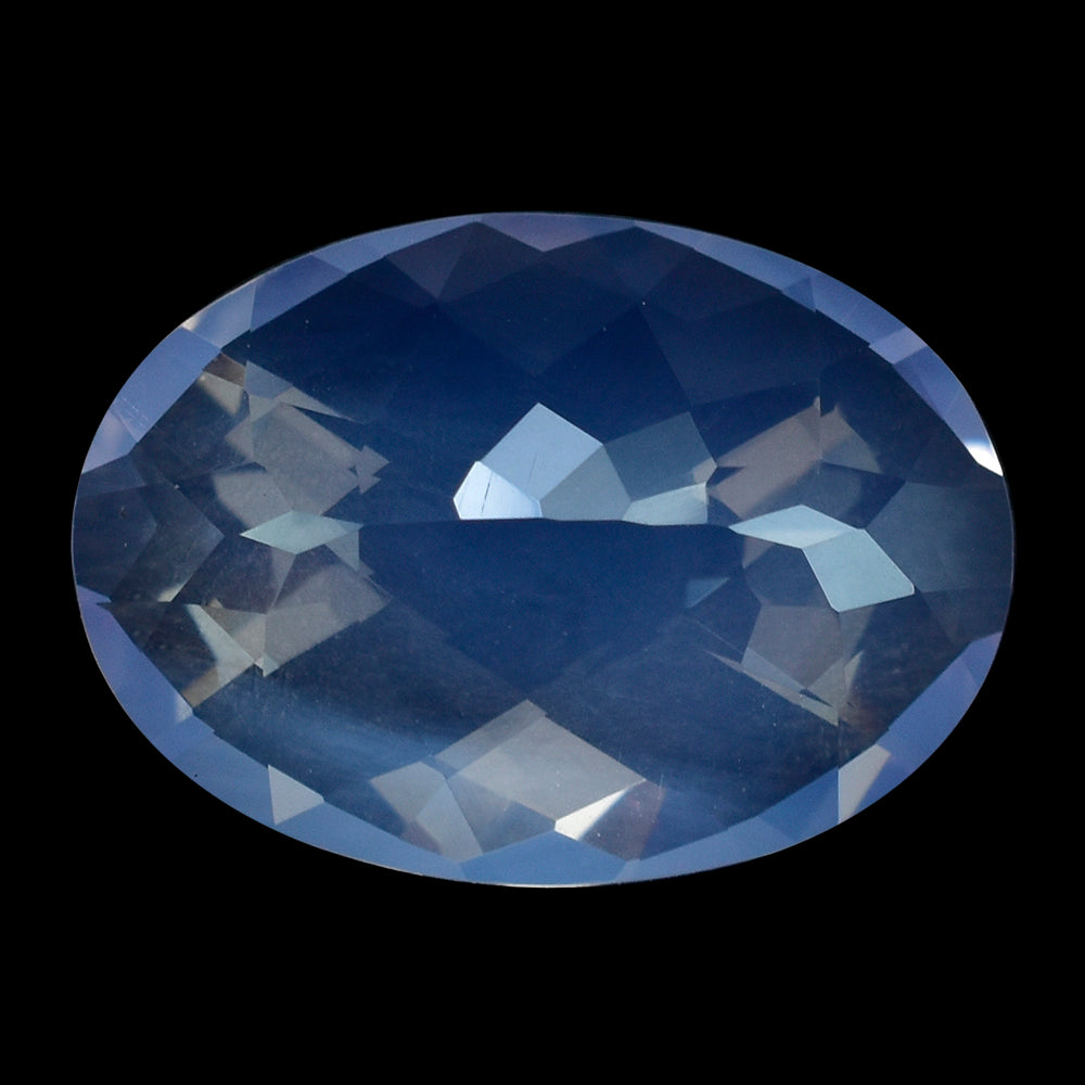 LAVENDER MOON QUARTZ CHECKER CUT OVAL 18X13MM 9.50 Cts.