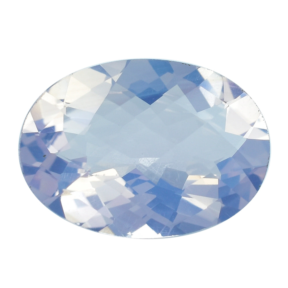 LAVENDER MOON QUARTZ CHECKER CUT OVAL 18X13MM 9.50 Cts.