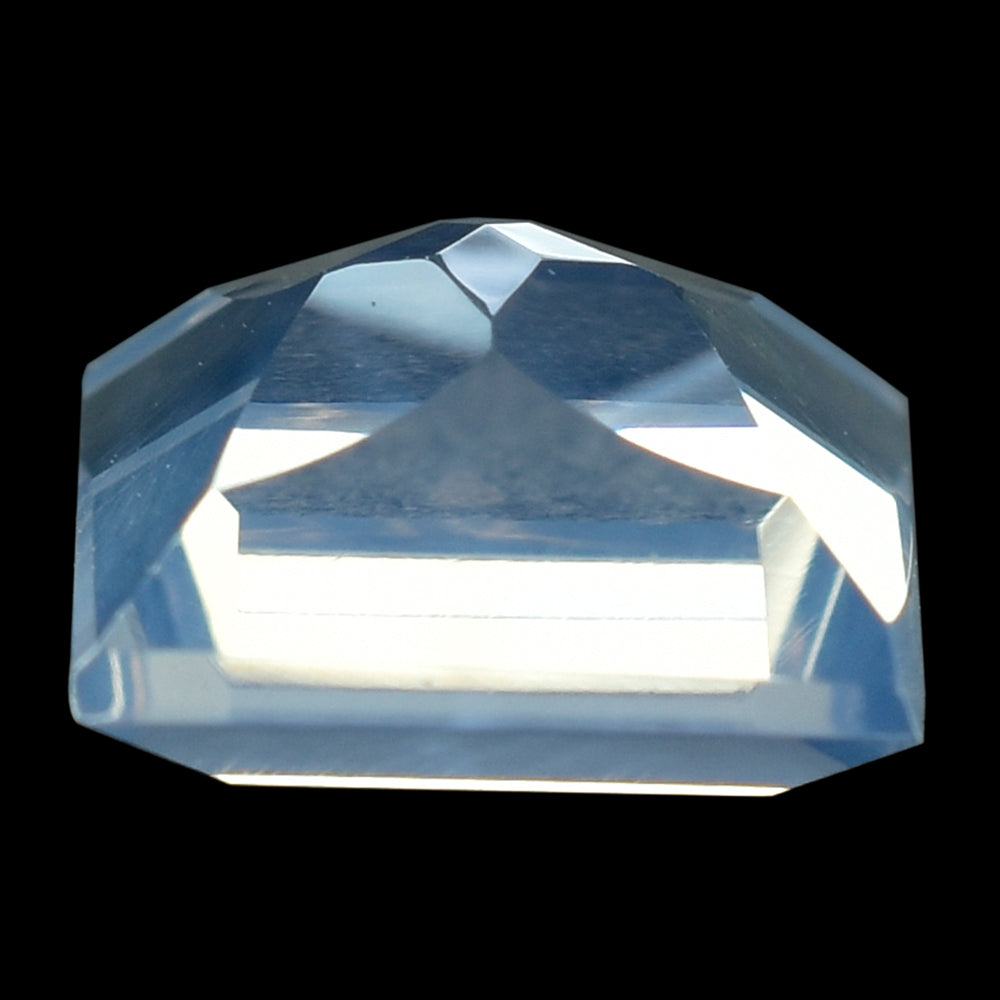 LAVENDER MOON QUARTZ CONCAVE FLOWER CUT BACK SQUARE 10MM 4.42 Cts.