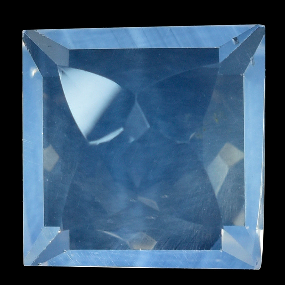 LAVENDER MOON QUARTZ CONCAVE FLOWER CUT BACK SQUARE 10MM 4.42 Cts.