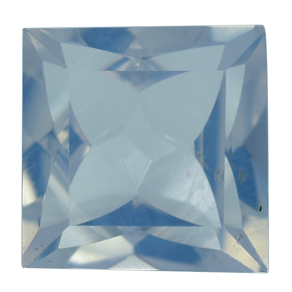LAVENDER MOON QUARTZ CONCAVE FLOWER CUT BACK SQUARE 10MM 4.42 Cts.