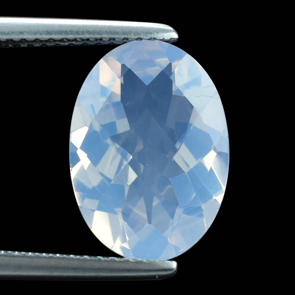 LAVENDER MOON QUARTZ CHECKER CUT OVAL 14X10MM  4.90 Cts.