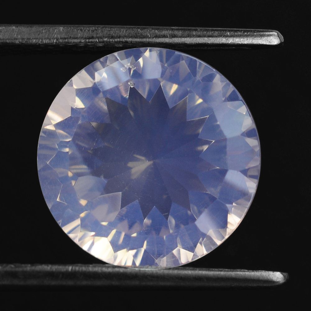 LAVENDER MOON QUARTZ CONCAVE CUT ROUND (DES#45) 12MM 5.5 Cts.