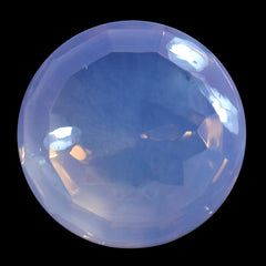 LAVENDER MOON QUARTZ BUFFTOP CONCAVE STEP CUT BACK ROUND (DES#47) 15MM 11.18 Cts.