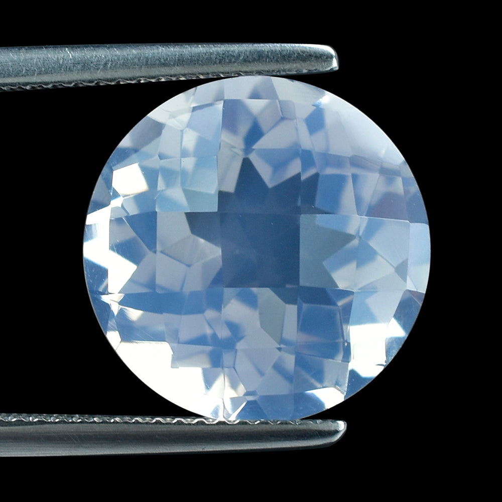 LAVENDER MOON QUARTZ CHECEKR CUT ROUND 14MM 8.98 Cts.