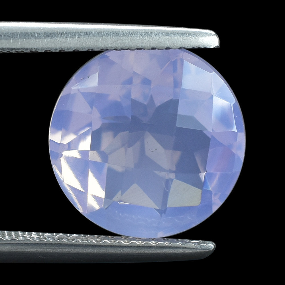 LAVENDER MOON QUARTZ CHECKER CUT ROUND 12MM 5.00 Cts.