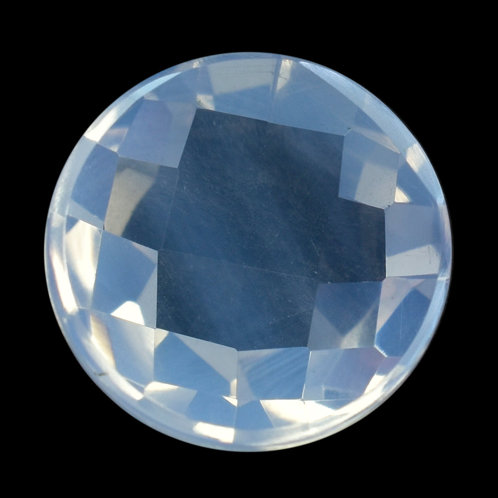 LAVENDER MOON QUARTZ CHECKER ROUND CAB 15MM 10.49 Cts.