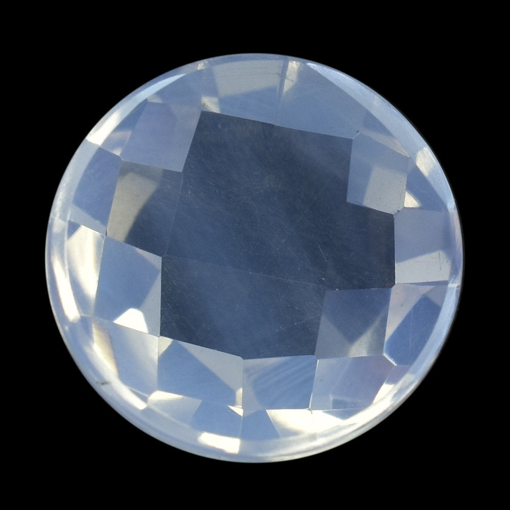 LAVENDER MOON QUARTZ CHECKER ROUND CAB 15MM 10.49 Cts.