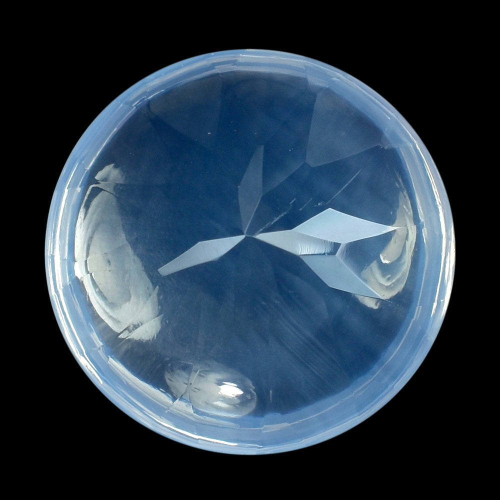 LAVENDER MOON STONE QUARTZ BUFFTOP CONCAVE BACK ROUND 12MM 9.30 Cts.