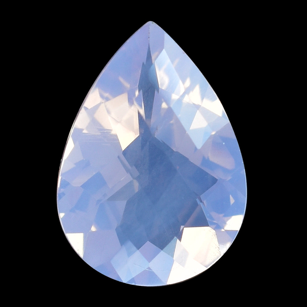 LAVENDER MOON QUARTZ CHECKER CUT PEAR 14X10MM 4.30 Cts.