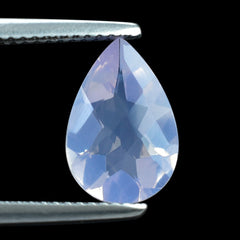 LAVENDER MOON QUARTZ CHECKER CUT PEAR 12X8MM 2.30 Cts.