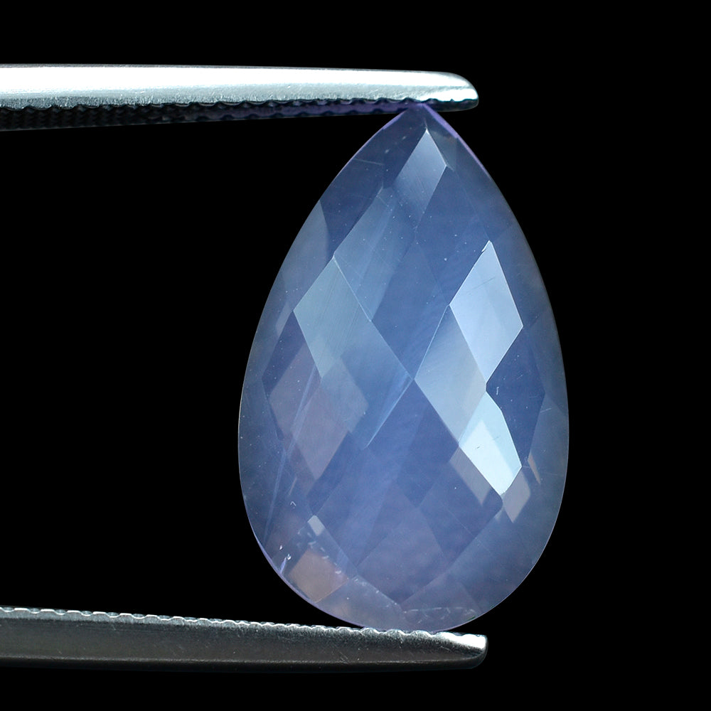 LAVENDER MOON QUARTZ CHECKER PEAR CAB 18X11MM 7.15 Cts.