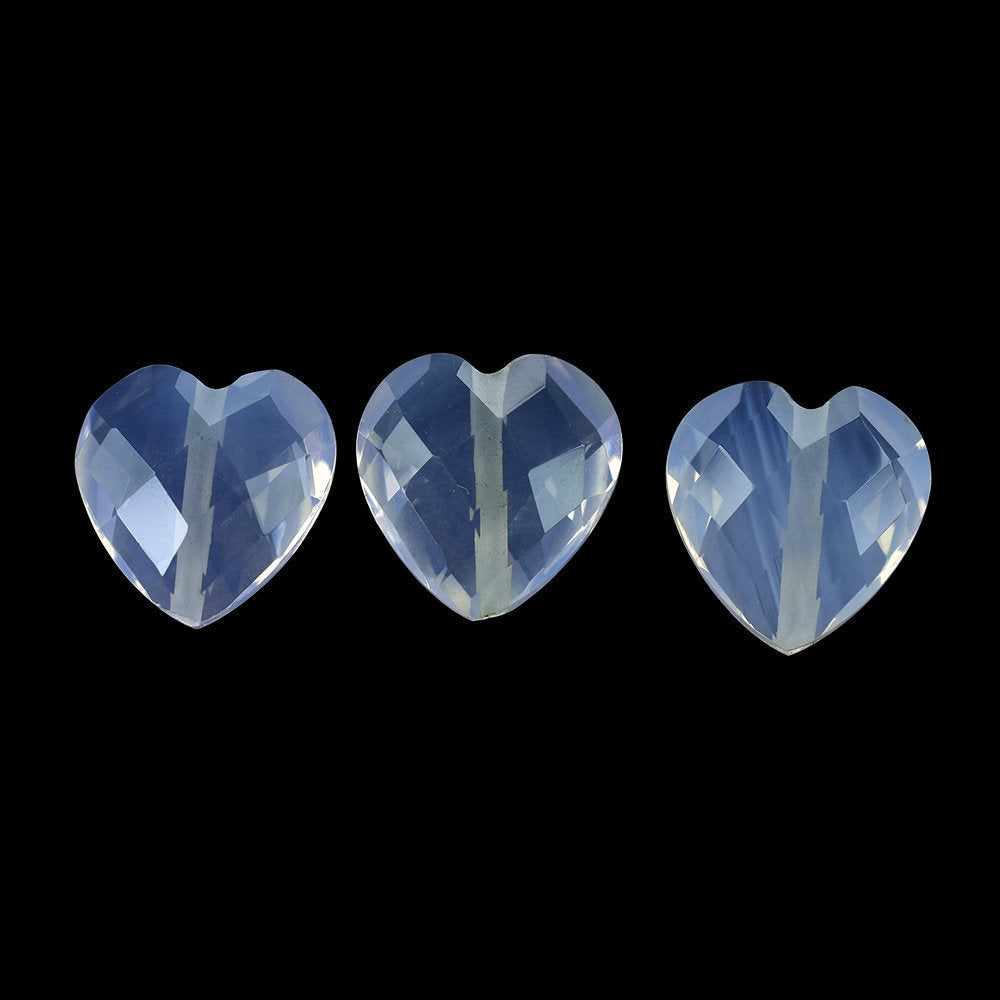 LAVENDER MOON QUARTZ BRIOLETTE HEART (FULL DRILL) 10MM 3.00 Cts.