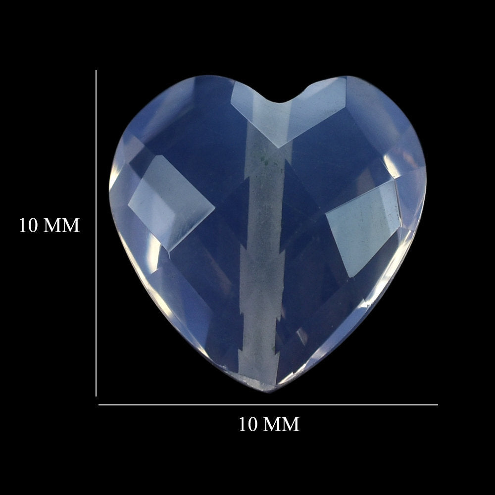 LAVENDER MOON QUARTZ BRIOLETTE HEART (FULL DRILL) 10MM 3.00 Cts.