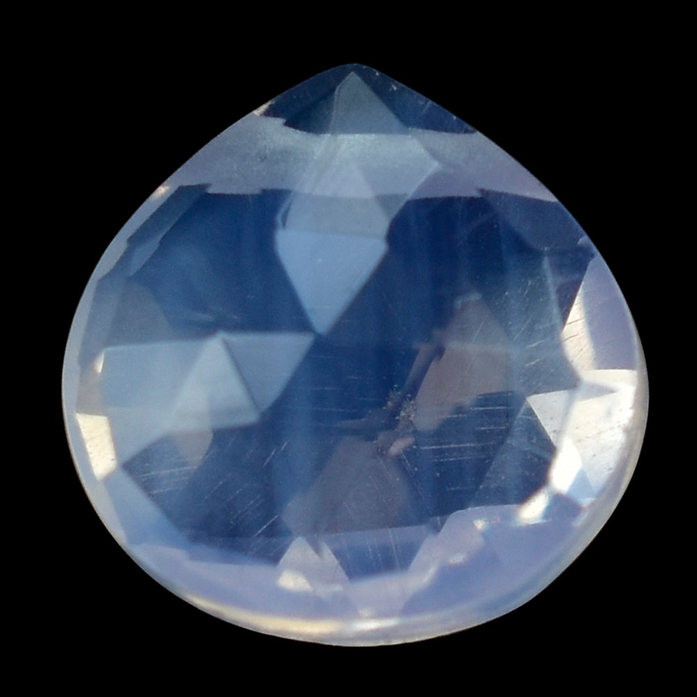 LAVENDER MOON QUARTZ ROSE CUT BRIOLETTE HEART (FULL DRILL) 8MM 1.88 Cts.