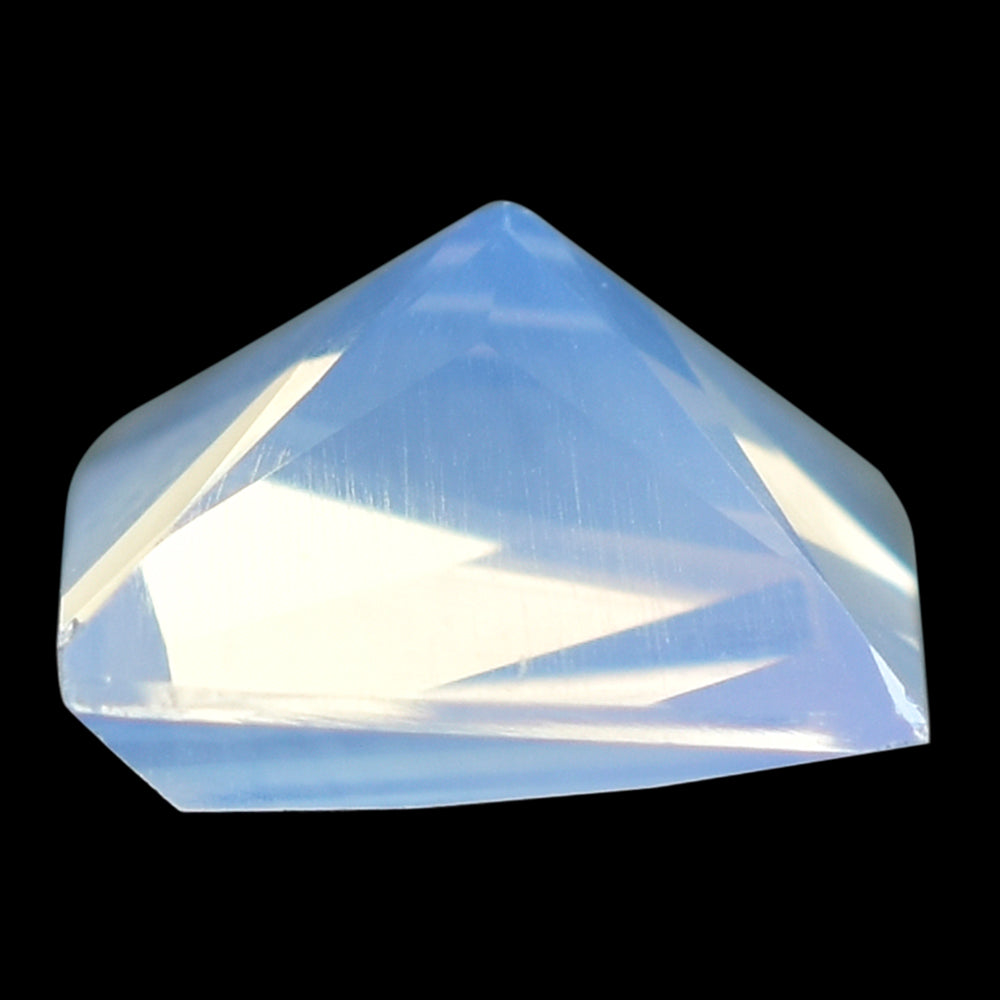 LAVENDER MOON QUARTZ FANCY CUT TABLE WITH PRINCESS CUT BACK SQUARE 10MM  3.94 Cts.