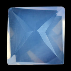 LAVENDER MOON QUARTZ FANCY CUT TABLE WITH PRINCESS CUT BACK SQUARE 10MM  3.94 Cts.