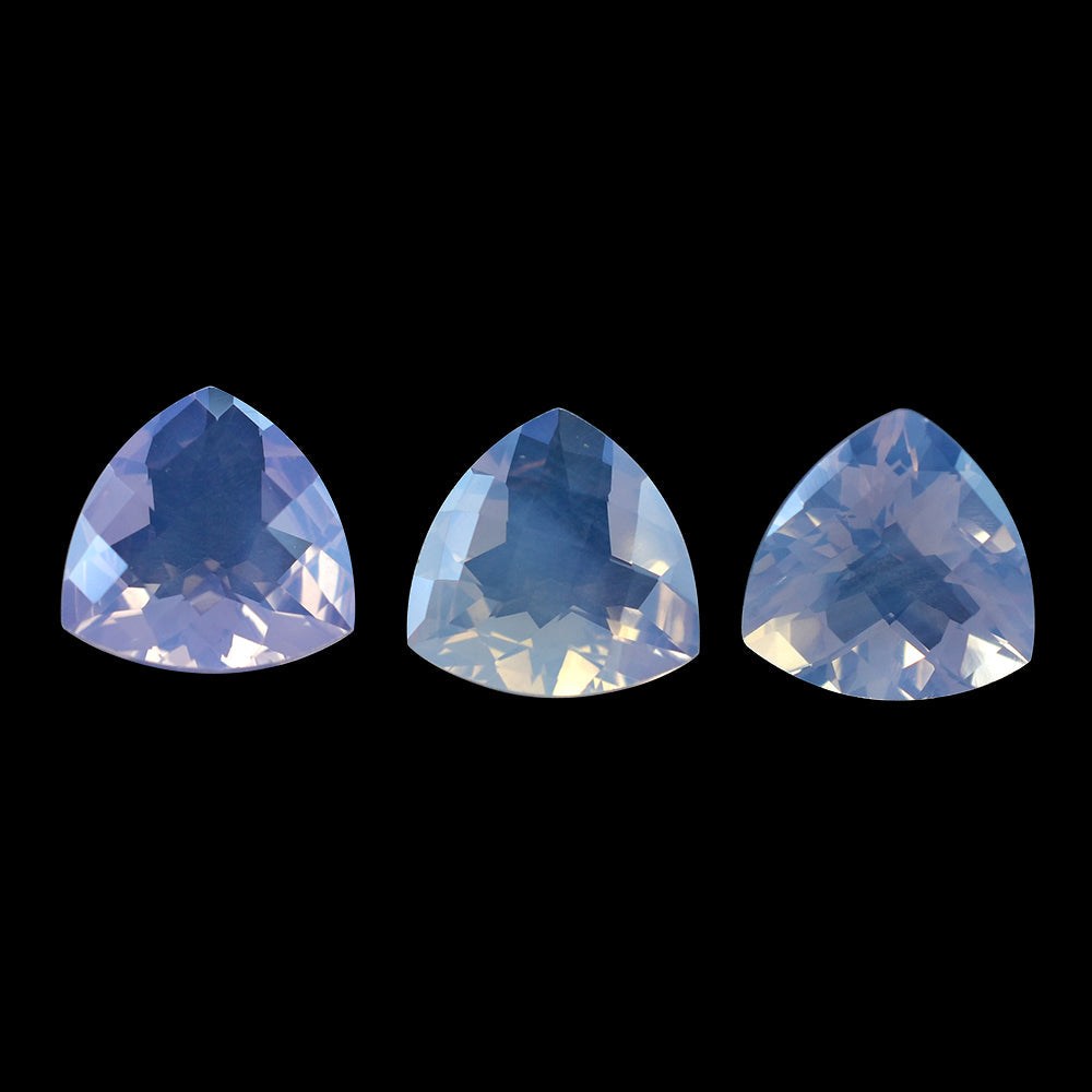 LAVENDER MOON QUARTZ CHECKER CUT TRILLION 13MM 5.76 Cts.