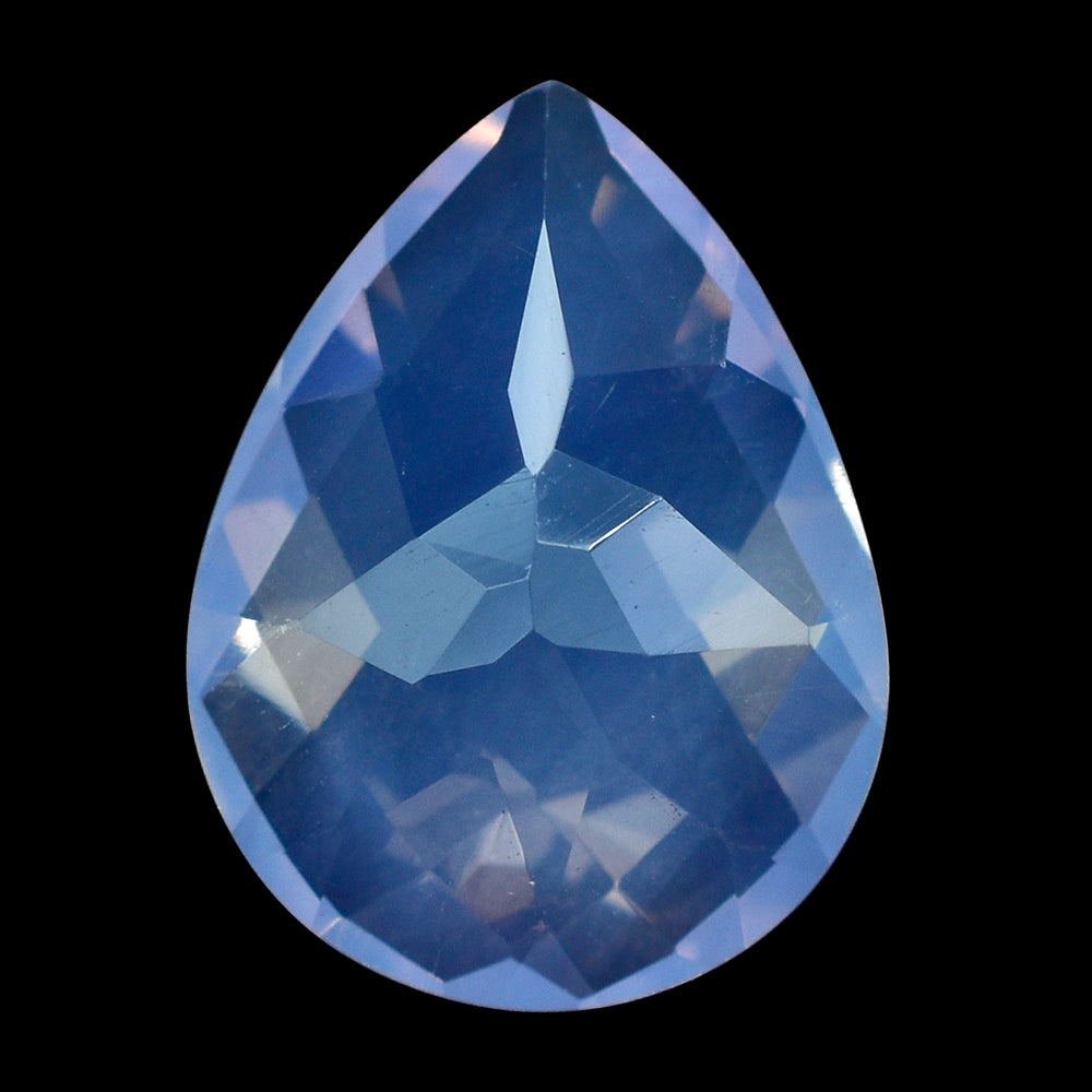 LAVENDER MOON QUARTZ CHECKER CUT PEAR 16X12MM 6.29 Cts.