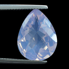 LAVENDER MOON QUARTZ CHECKER CUT PEAR 16X12MM 6.29 Cts.