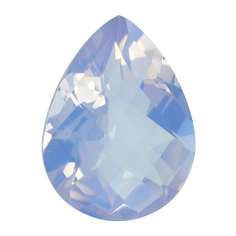 LAVENDER MOON QUARTZ CHECKER CUT PEAR 16X12MM 6.29 Cts.