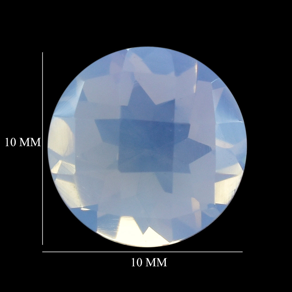 LAVENDER MOON QUARTZ CHECKER CUT ROUND 10.00MM 3.29 Cts.