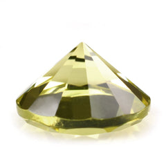 LEMON QUARTZ MIRROR CUT ROUND (GREEN GOLD) 12MM 5.35 Cts.