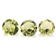 LEMON QUARTZ MIRROR CUT ROUND (GREEN GOLD) 10MM 3.23 Cts.