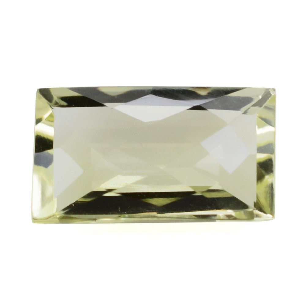 LEMON QUARTZ CHECKER CUT BAGUETTE 12X7MM 2.90 Cts.