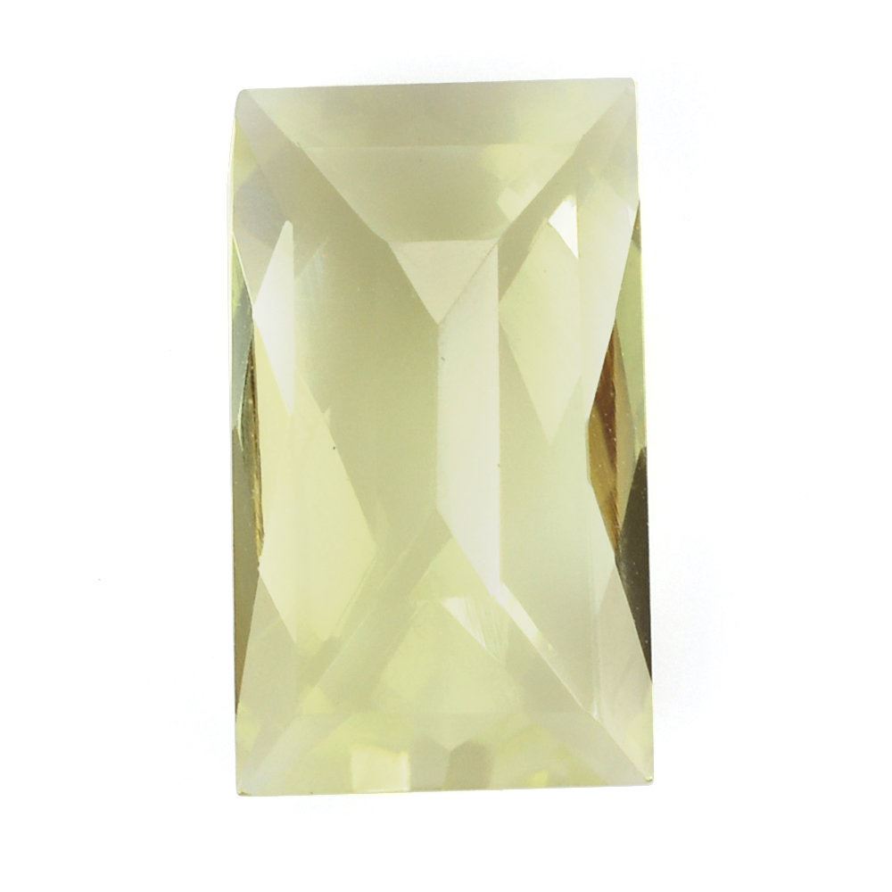 LEMON QUARTZ CHECKER CUT BAGUETTE 12X7MM 2.90 Cts.