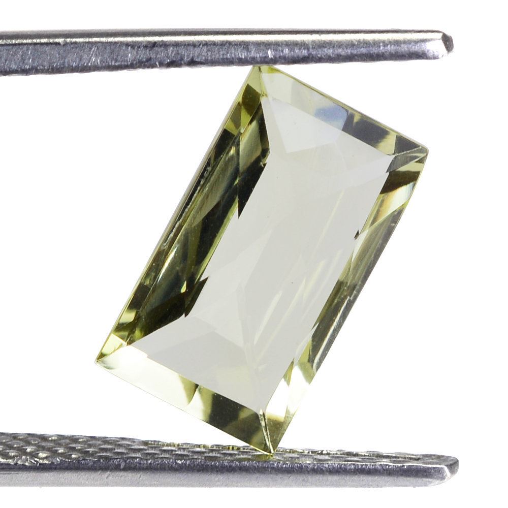 LEMON QUARTZ CHECKER CUT BAGUETTE 12X7MM 2.90 Cts.