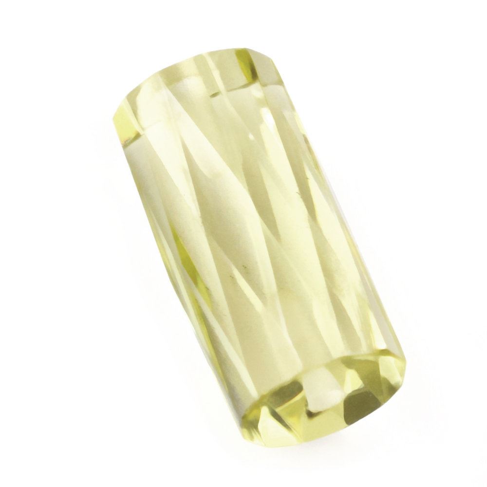 LEMON QUARTZ FANCY SHAPE (TWO HALF DRILL) (GREEN GOLD) 12X6MM 4.60 Cts.