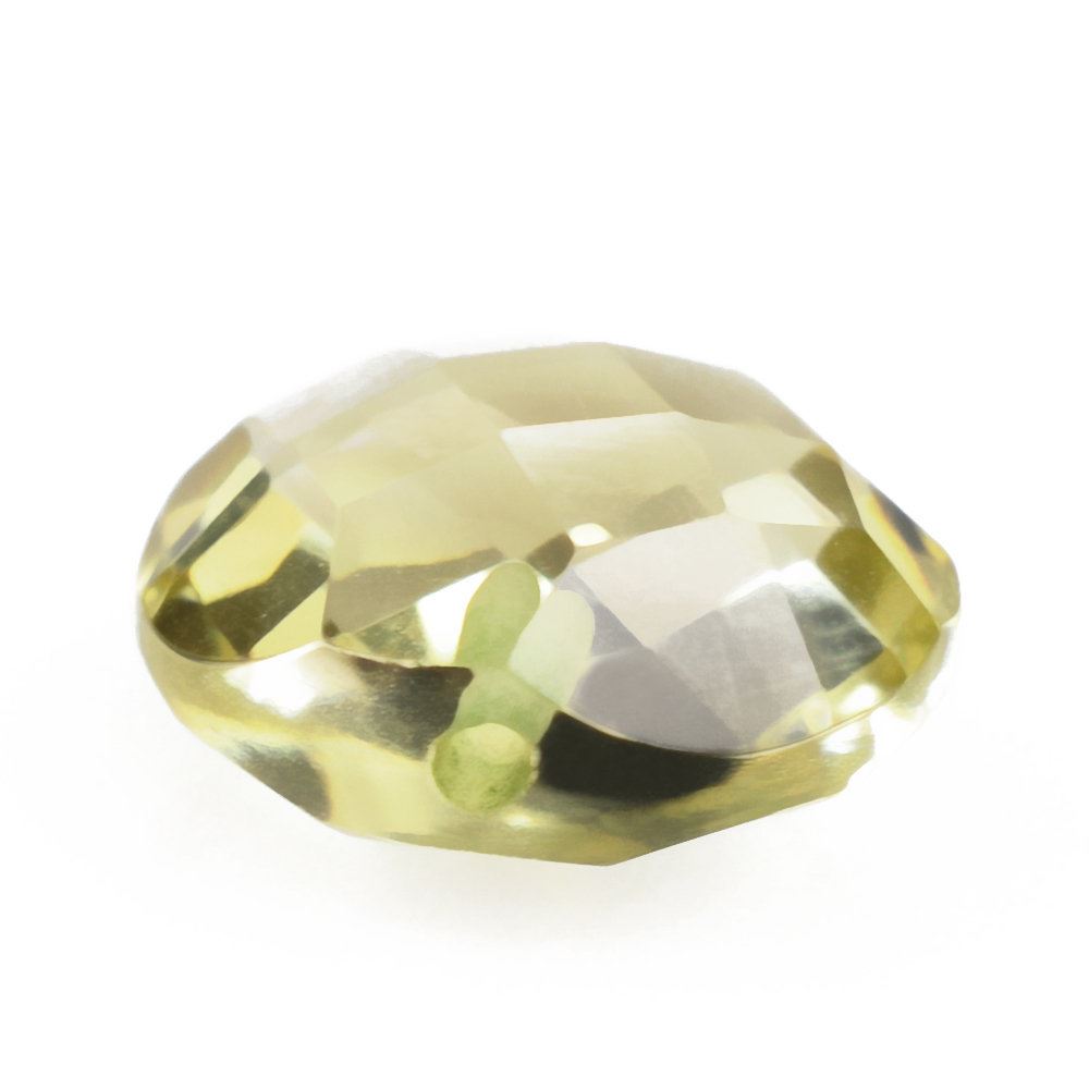 LEMON QUARTZ BRIOLETTE ROUND (HALF DRILL) (GREEN GOLD) 10MM 3.60 Cts.