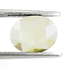 LEMON QUARTZ ROSE CUT BRIOLETTE OVAL (GREEN GOLD) 10X8MM 1.75 Cts.