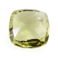 LEMON QUARTZ ROSE CUT BRIOLETTE CUSHION (FULL DRILL) (GREEN GOLD) 10MM 3.85 Cts.